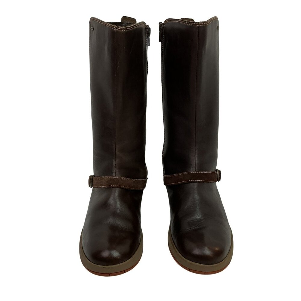 Chaco Mara Waterproof Mid-Calf Leather Riding Boots Womens Brown 8/9 - Picture 2 of 14